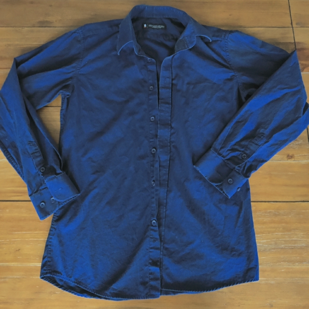 Men's Dress Shirt - Navy Blue - Slim Fit